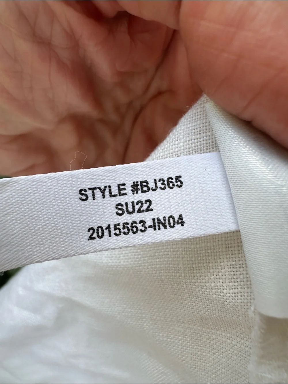 J.Crew White 100% Linen Puff Sleeve V-Back Tie Top Blouse Sz 4 Cottagecore